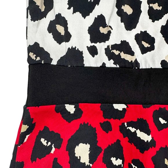 Forever 21 Contrast Cheetah Print Mini Dress (M) - Picture 4 of 7
